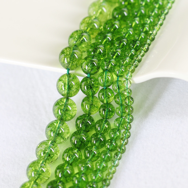 Loose Perdiot Round Beads for DIY Making Jewelry