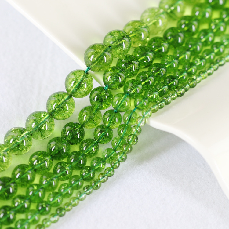 Loose Perdiot Round Beads for DIY Making Jewelry