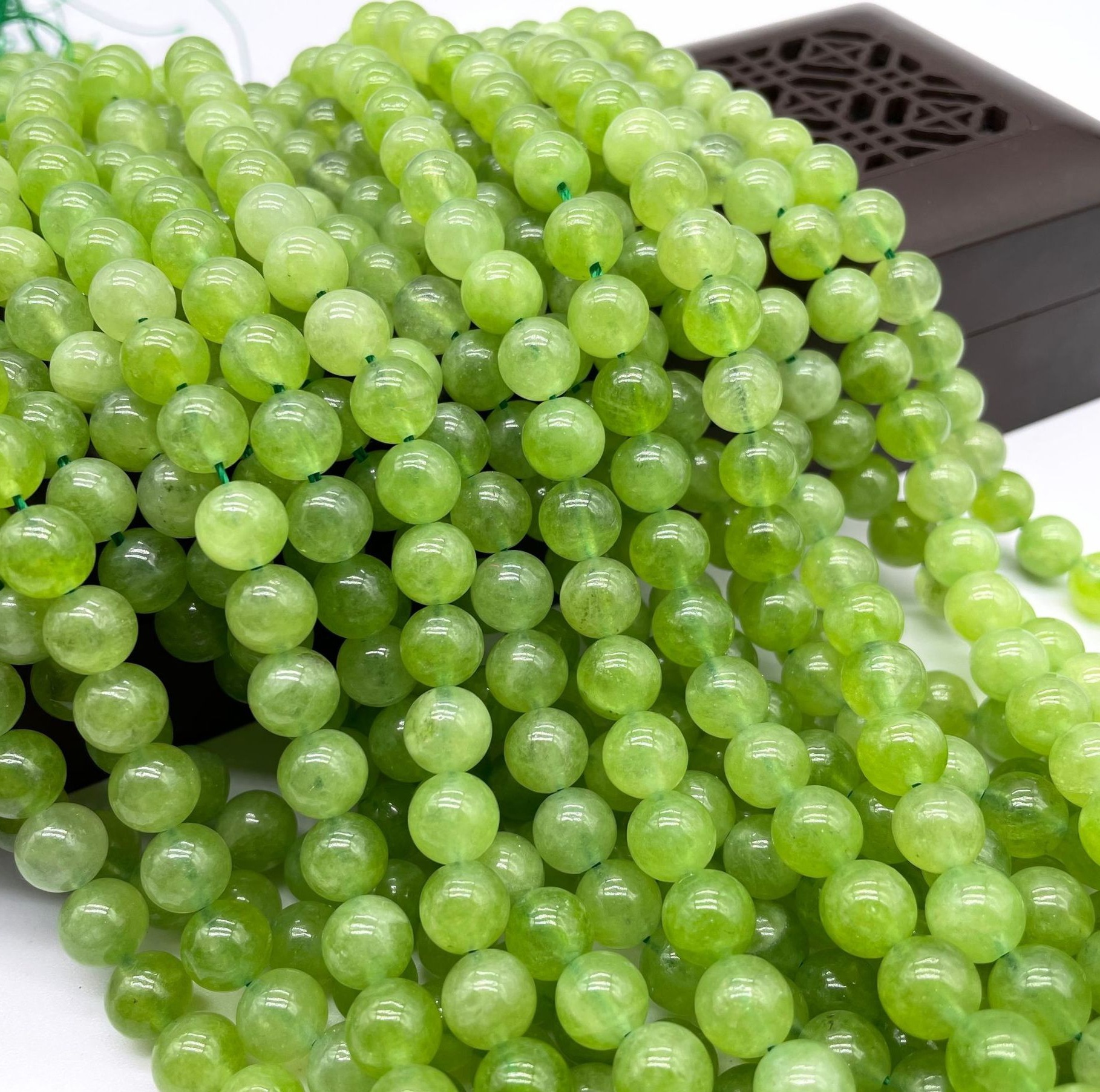 Loose Perdiot Round Beads for DIY Making Jewelry