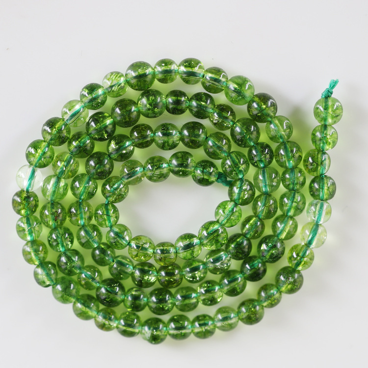 Loose Perdiot Round Beads for DIY Making Jewelry