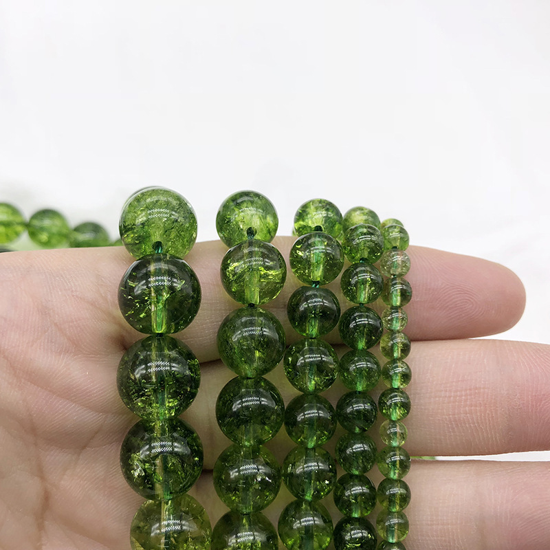 Loose Perdiot Round Beads for DIY Making Jewelry