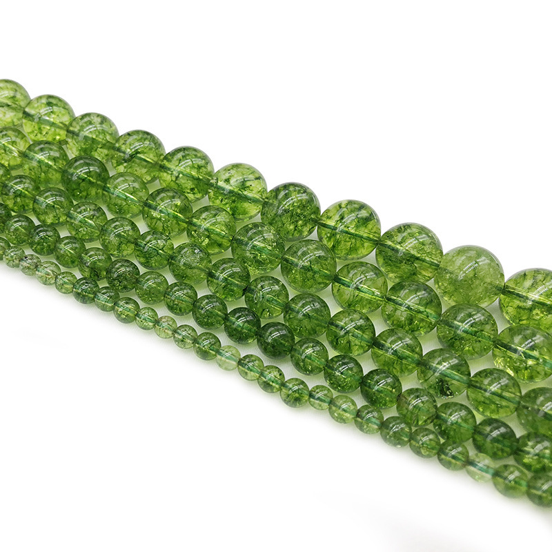 Loose Perdiot Round Beads for DIY Making Jewelry
