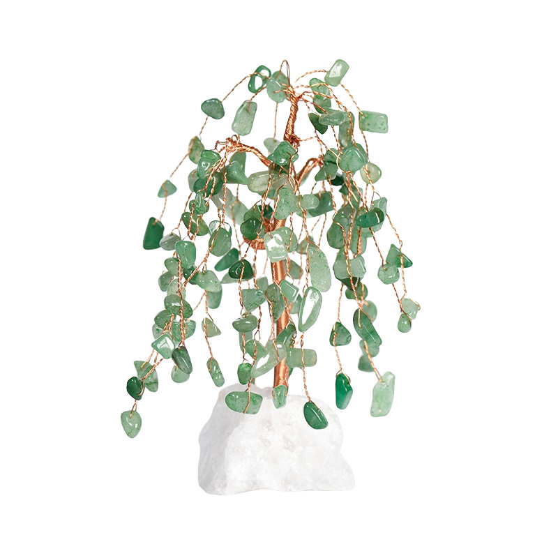 Raw Gemstone Copper Tree Spiritual Meditation Energy Room Office Desk Decor Gifts