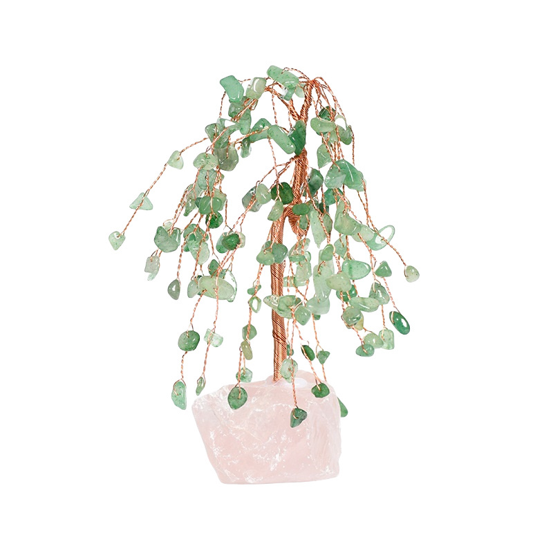Raw Gemstone Copper Tree Spiritual Meditation Energy Room Office Desk Decor Gifts