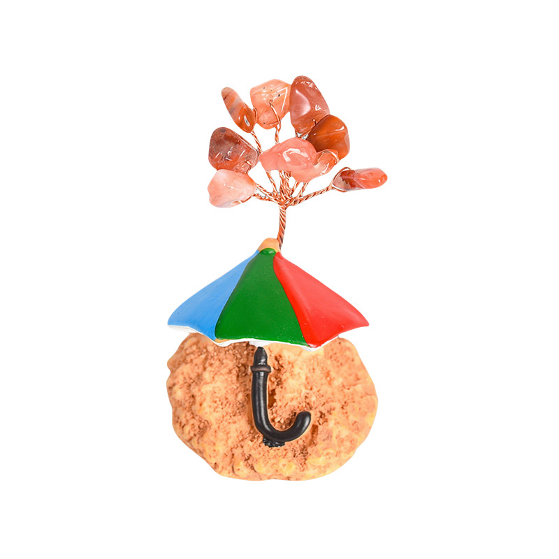 Raw Stone Raw Stone Copper Tree Beach Umbrellas Base Ornament