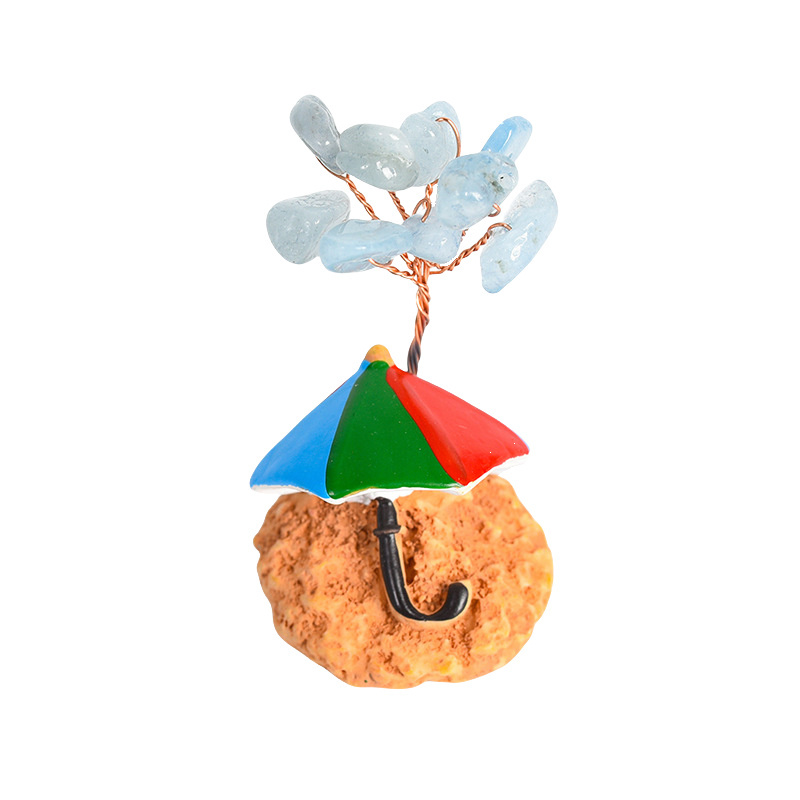 Raw Stone Raw Stone Copper Tree Beach Umbrellas Base Ornament