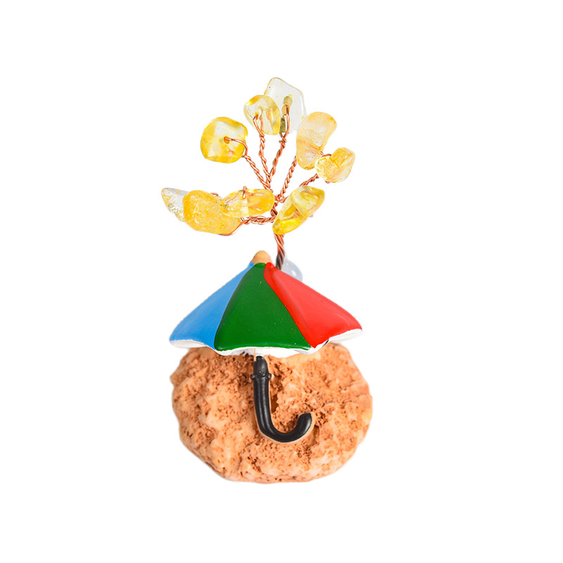 Raw Stone Raw Stone Copper Tree Beach Umbrellas Base Ornament