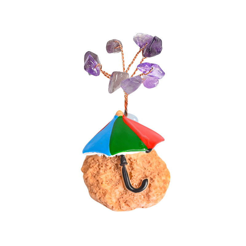 Raw Stone Raw Stone Copper Tree Beach Umbrellas Base Ornament