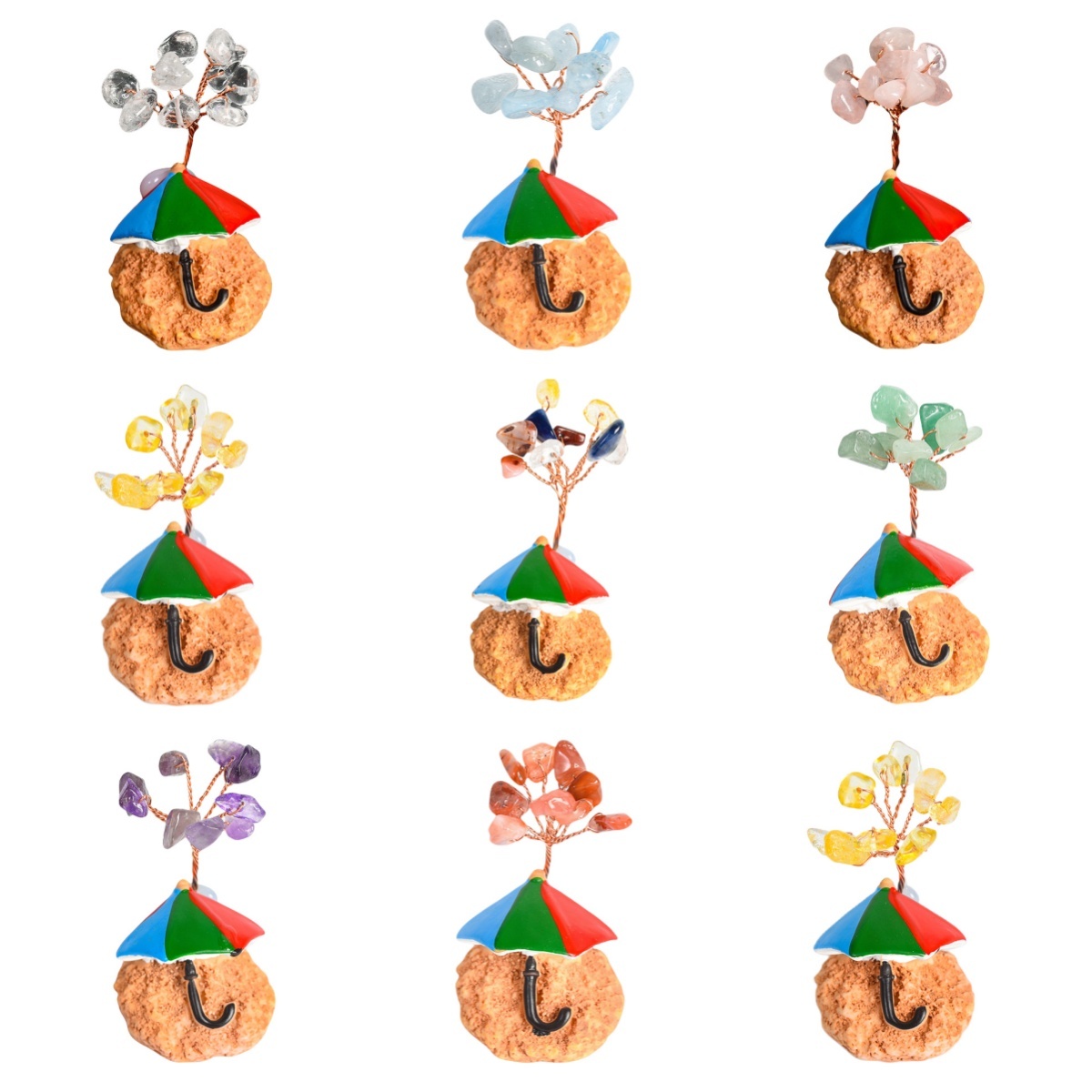 Raw Stone Raw Stone Copper Tree Beach Umbrellas Base Ornament