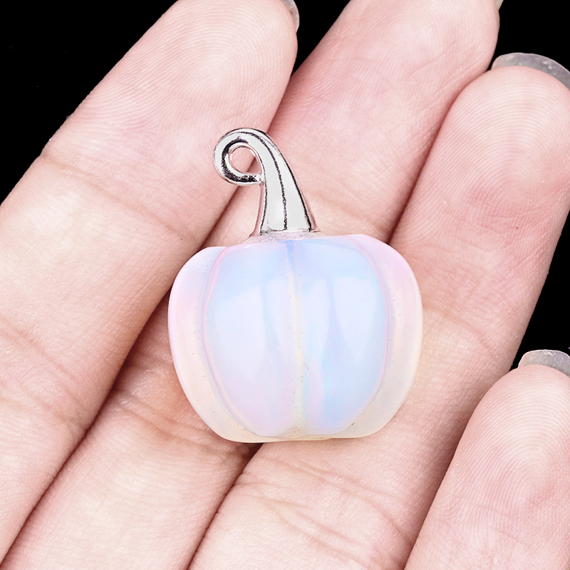Gemstone Handmade Craved 20MM Pumpkin Pendant Wizard Hat Findings
