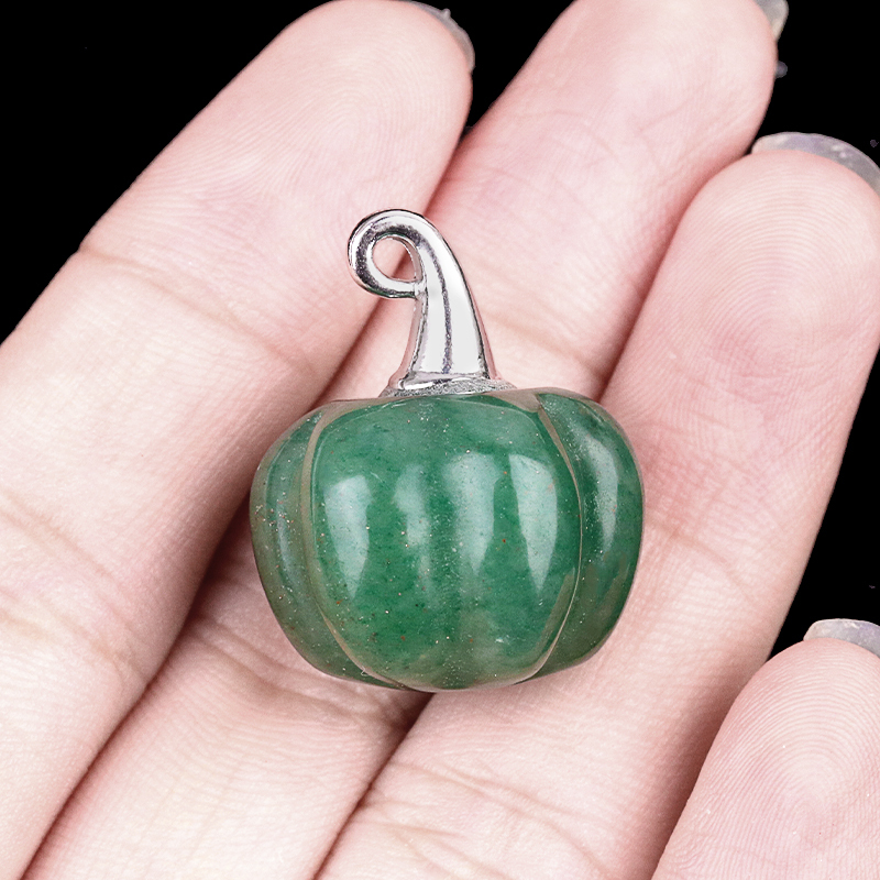 Gemstone Handmade Craved 20MM Pumpkin Pendant Wizard Hat Findings