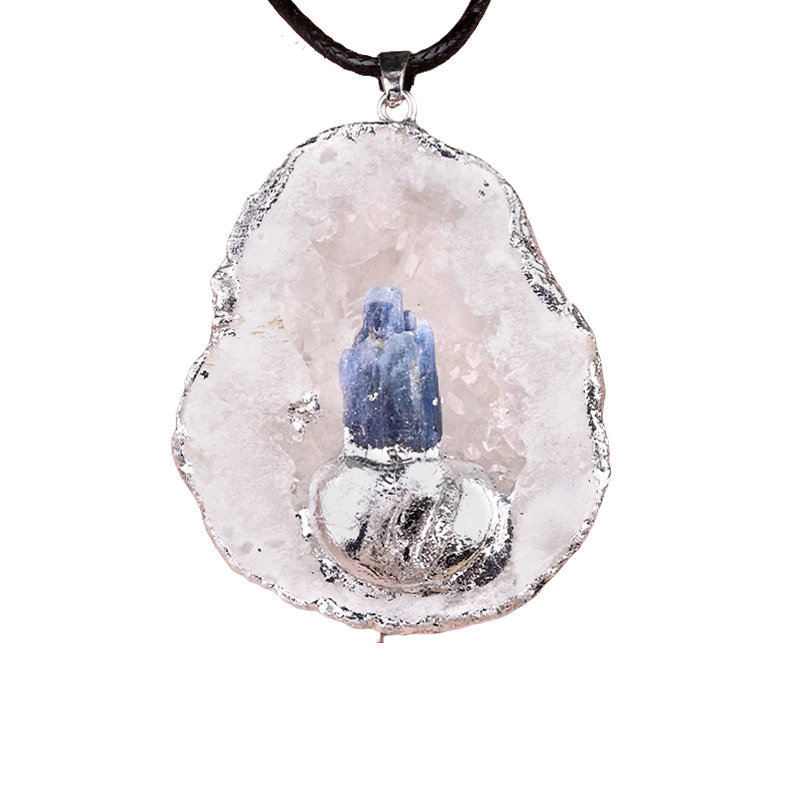 Druzy Crystal Cave Pendant for Making Jewelry