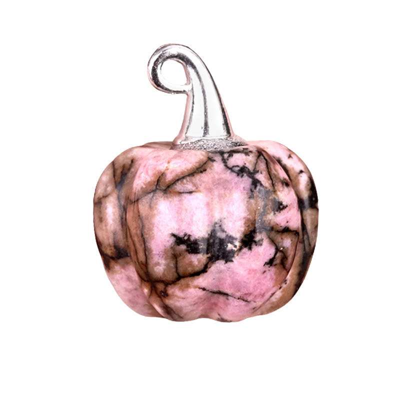 Gemstone Handmade Craved 20MM Pumpkin Pendant Wizard Hat Findings