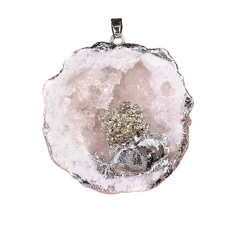 Druzy Crystal Cave Pendant for Making Jewelry