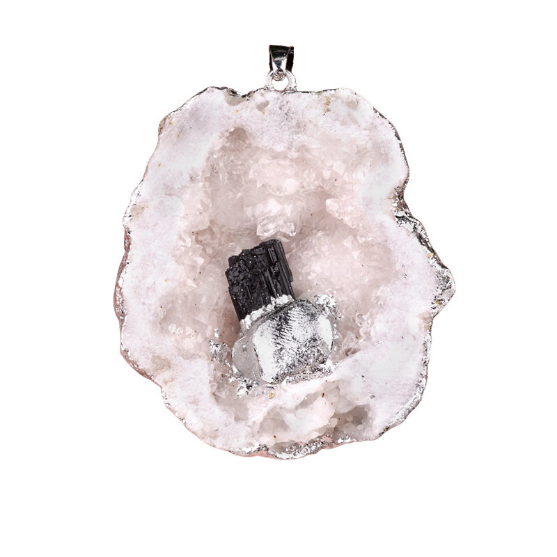 Druzy Crystal Cave Pendant for Making Jewelry