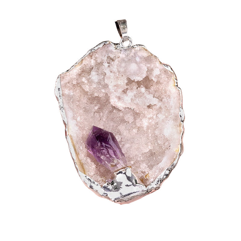 Druzy Crystal Cave Pendant for Making Jewelry