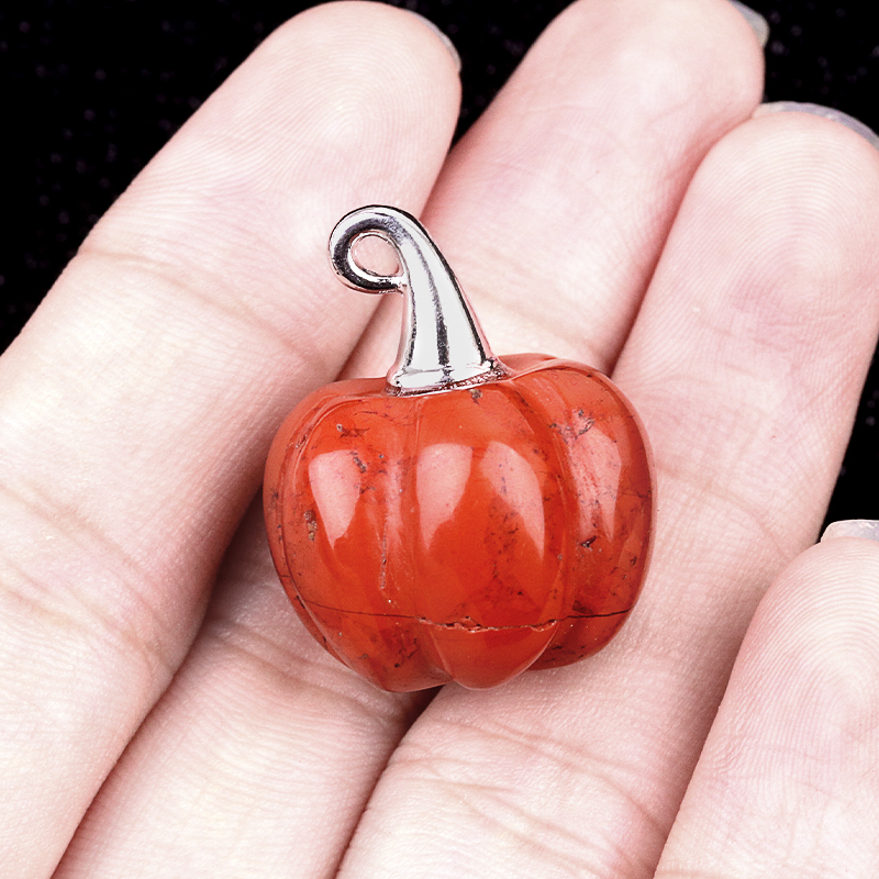 Gemstone Handmade Craved 20MM Pumpkin Pendant Wizard Hat Findings