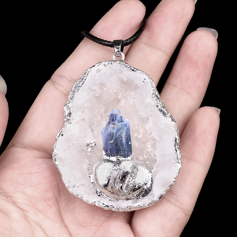 Druzy Crystal Cave Pendant for Making Jewelry
