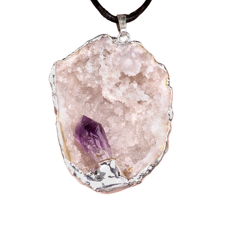 Druzy Crystal Cave Pendant for Making Jewelry