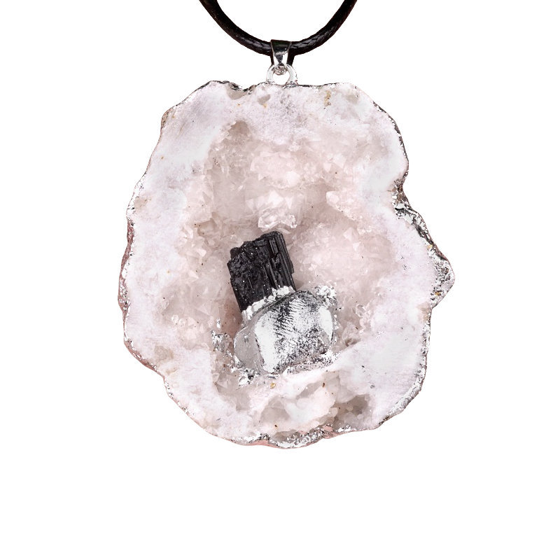 Druzy Crystal Cave Pendant for Making Jewelry