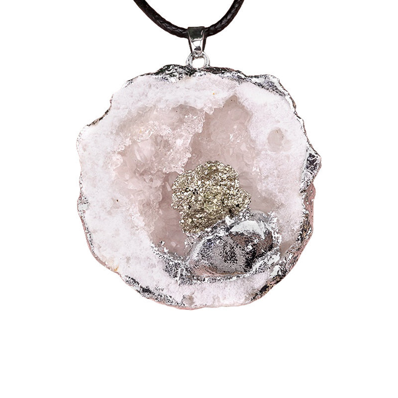 Druzy Crystal Cave Pendant for Making Jewelry