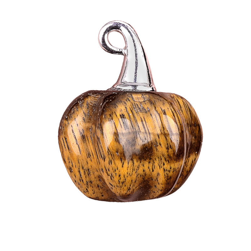 Gemstone Handmade Craved 20MM Pumpkin Pendant Wizard Hat Findings