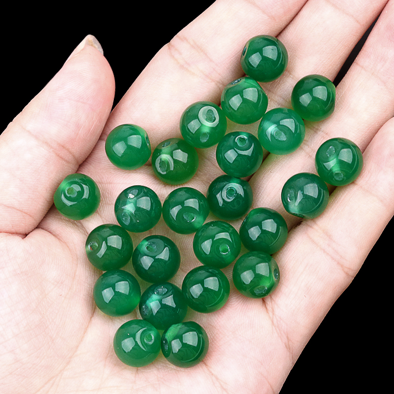 Natural Gemstone 10MM Button Round Beads Drilled 2.0mm Edge-hole 10PCS/BAGS