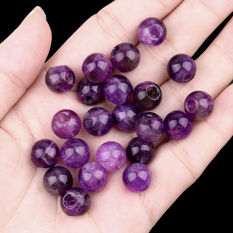 Natural Gemstone 10MM Button Round Beads Drilled 2.0mm Edge-hole 10PCS/BAGS