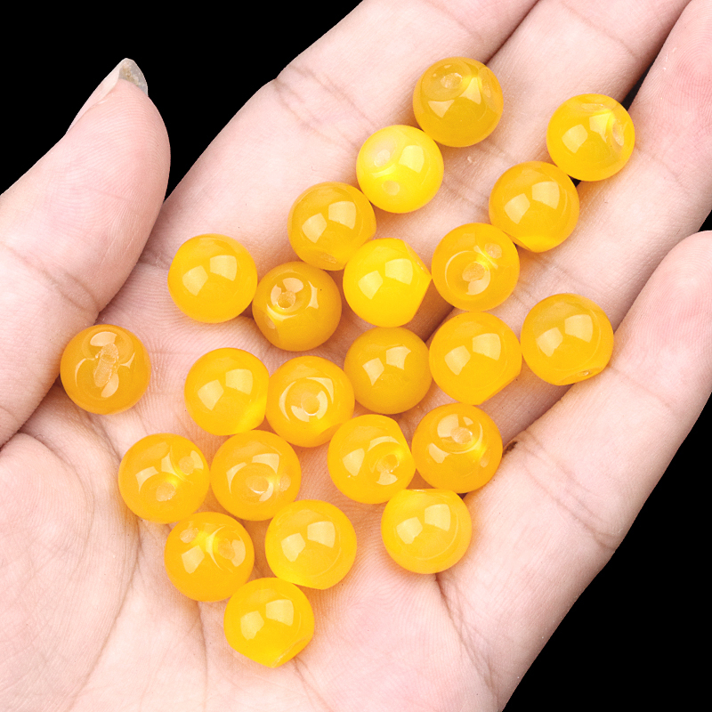 Natural Gemstone 10MM Button Round Beads Drilled 2.0mm Edge-hole 10PCS/BAGS