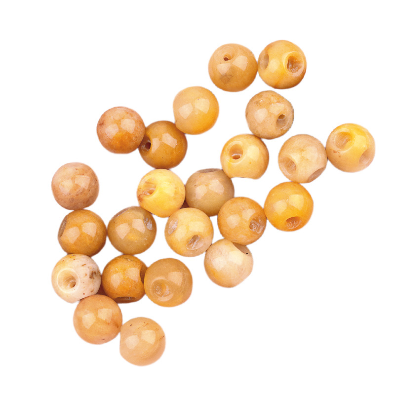 Natural Gemstone 10MM Button Round Beads Drilled 2.0mm Edge-hole 10PCS/BAGS