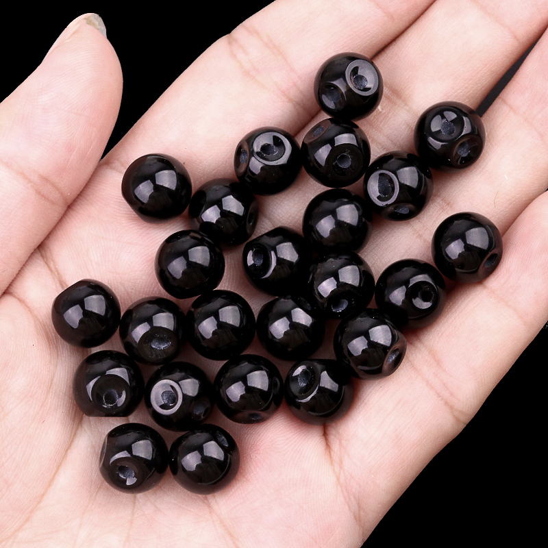 Natural Gemstone 10MM Button Round Beads Drilled 2.0mm Edge-hole 10PCS/BAGS