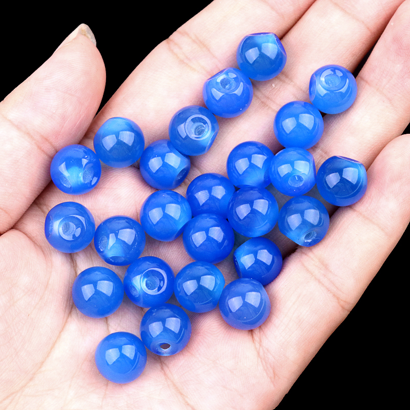 Natural Gemstone 10MM Button Round Beads Drilled 2.0mm Edge-hole 10PCS/BAGS