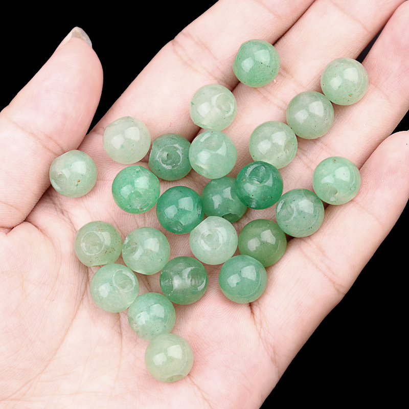 Natural Gemstone 10MM Button Round Beads Drilled 2.0mm Edge-hole 10PCS/BAGS
