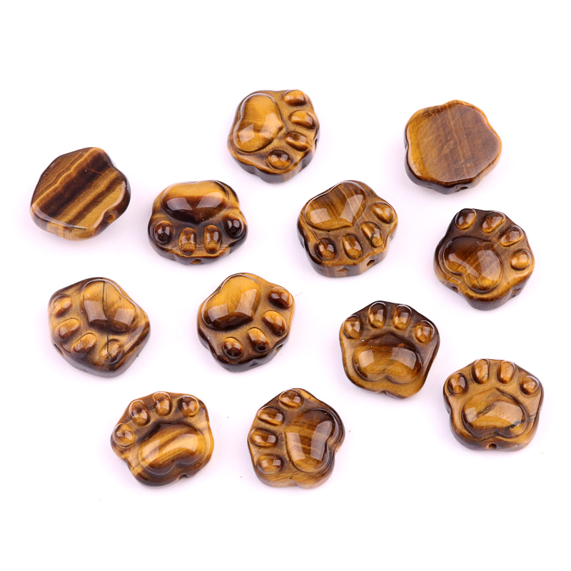 Gemstone 14x16mm Cat Paw & Claw Beads Drilled Side Hole for Making Jewelry
