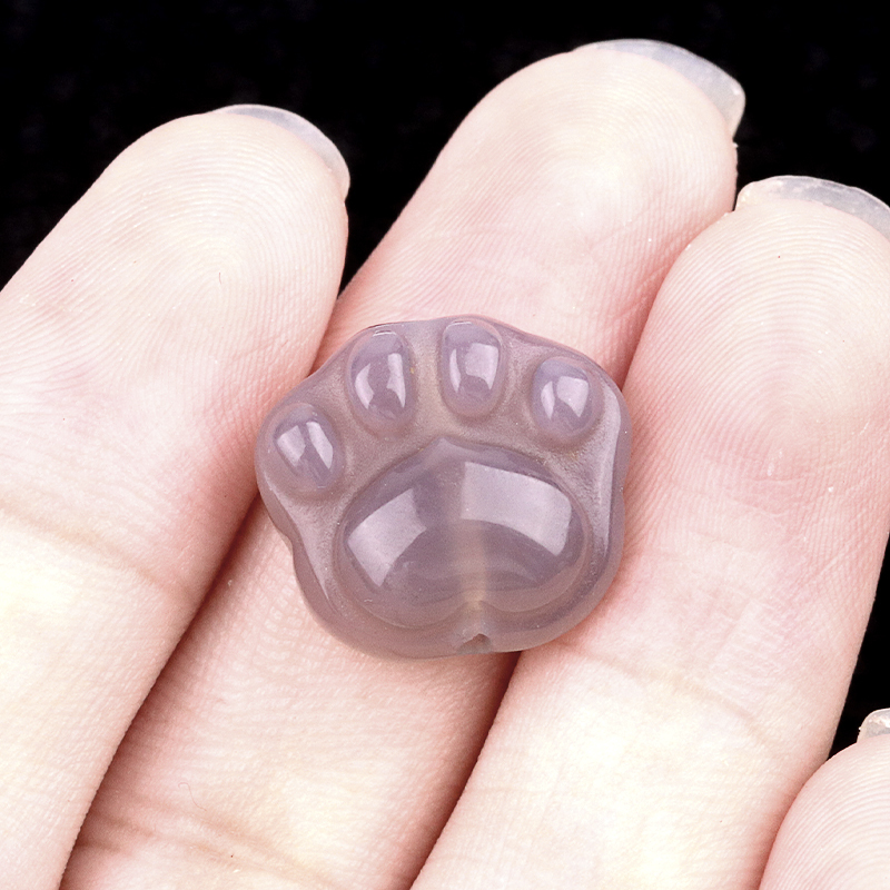 Gemstone 14x16mm Cat Paw & Claw Beads Drilled Side Hole for Making Jewelry