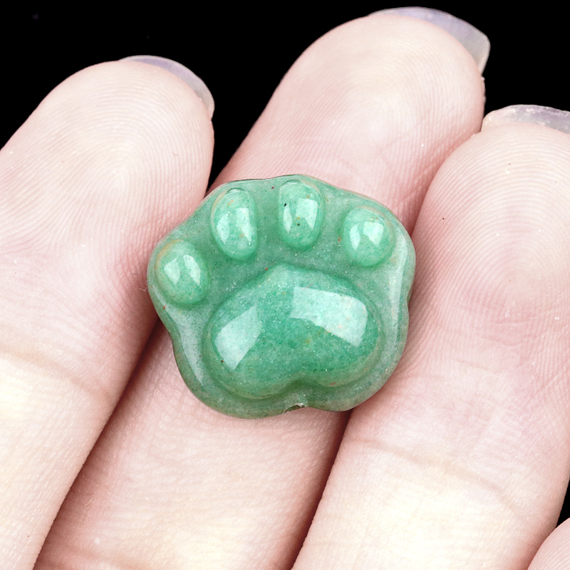 Gemstone 14x16mm Cat Paw & Claw Beads Drilled Side Hole for Making Jewelry