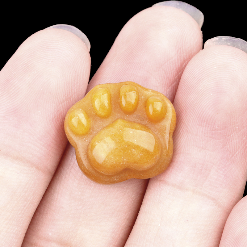 Gemstone 14x16mm Cat Paw & Claw Beads Drilled Side Hole for Making Jewelry