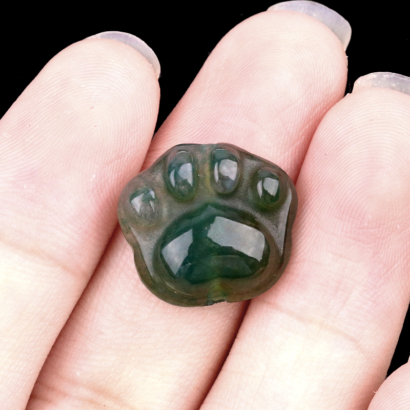 Gemstone 14x16mm Cat Paw & Claw Beads Drilled Side Hole for Making Jewelry