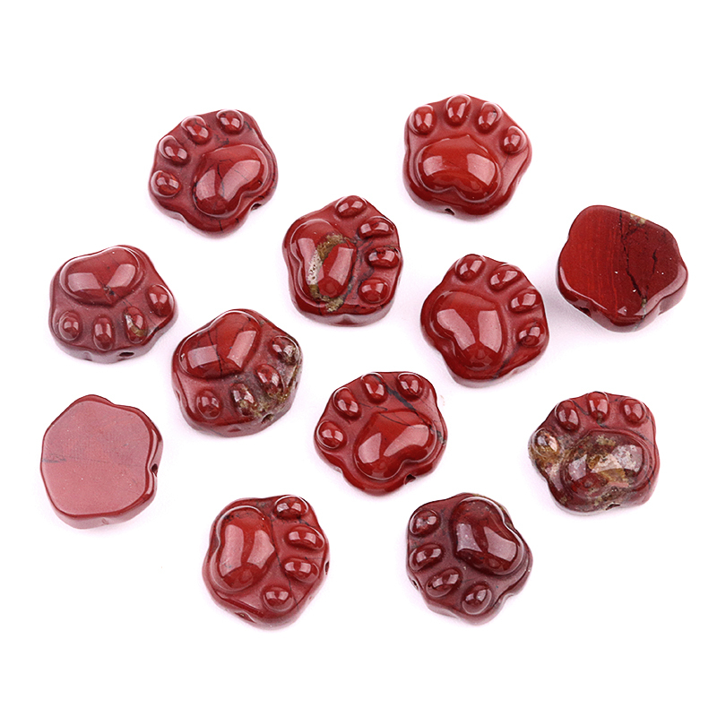Gemstone 14x16mm Cat Paw & Claw Beads Drilled Side Hole for Making Jewelry
