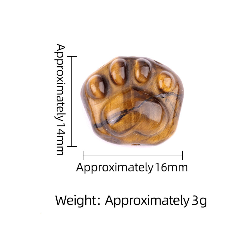 Gemstone 14x16mm Cat Paw & Claw Beads Drilled Side Hole for Making Jewelry