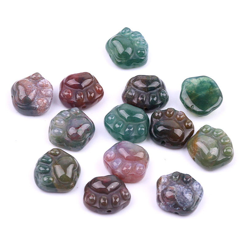 Gemstone 14x16mm Cat Paw & Claw Beads Drilled Side Hole for Making Jewelry