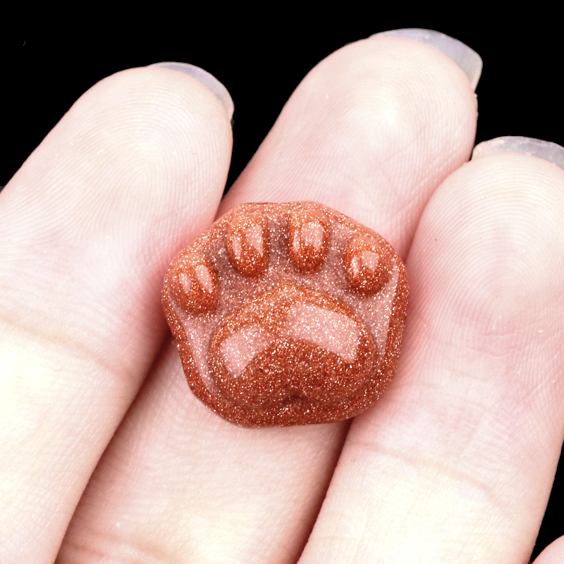 Gemstone 14x16mm Cat Paw & Claw Beads Drilled Side Hole for Making Jewelry