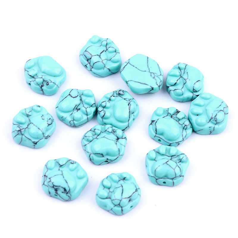 Gemstone 14x16mm Cat Paw & Claw Beads Drilled Side Hole for Making Jewelry