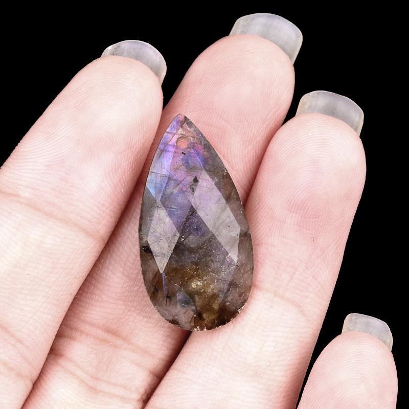 13X25MM Facted Teardrop Gemstone Pendant for DIY Making Jewelry