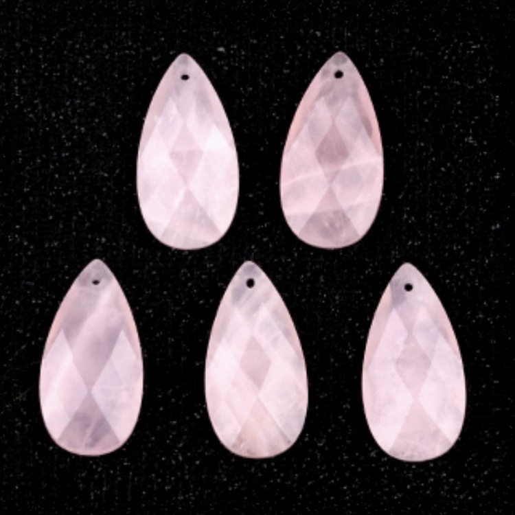 Green Aventurine 13X25MM Facted Teardrop Gemstone Pendant for DIY Making Jewelry