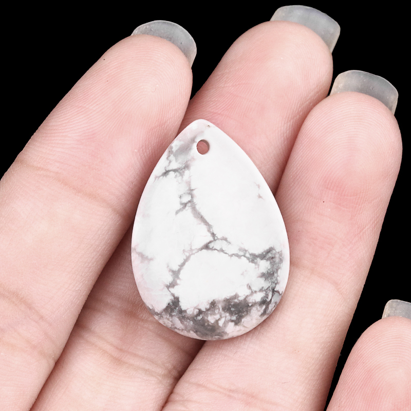 Grey Labradorite 18X25MM Teardrop Gemstone Pendant for DIY Making Jewelry