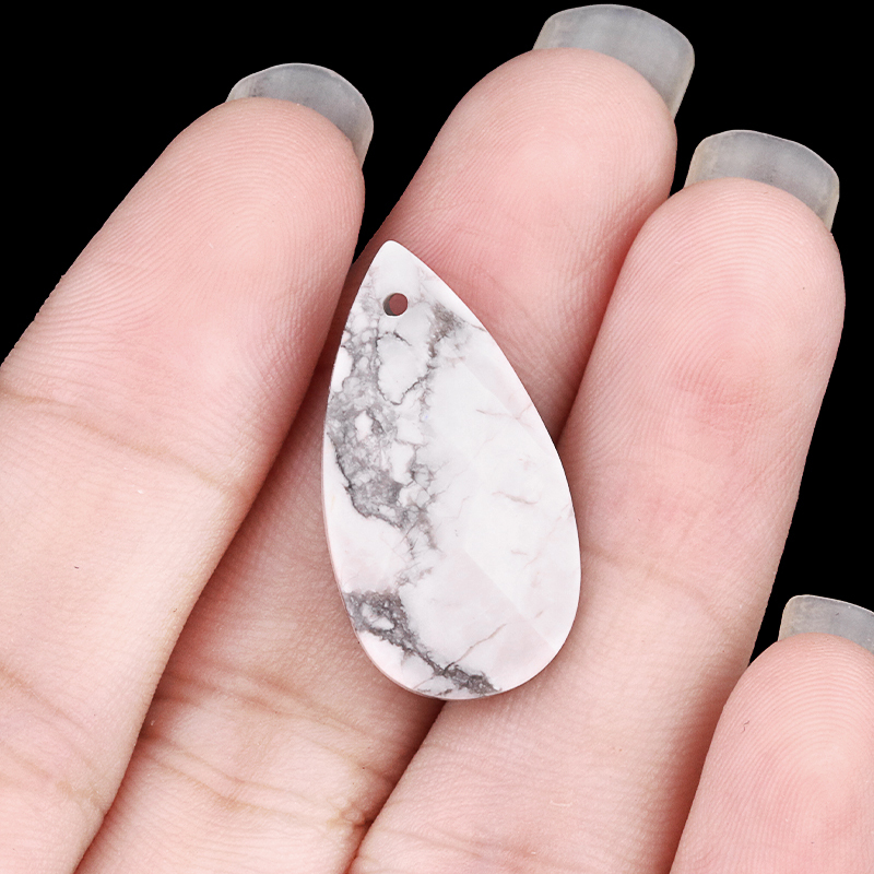 Labradorite 13X25MM Facted Teardrop Gemstone Pendant for DIY Making Jewelry