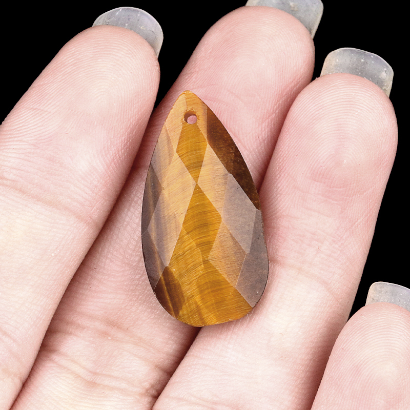 Green Aventurine 13X25MM Facted Teardrop Gemstone Pendant for DIY Making Jewelry