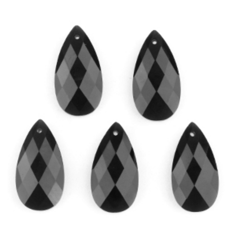 Green Aventurine 13X25MM Facted Teardrop Gemstone Pendant for DIY Making Jewelry