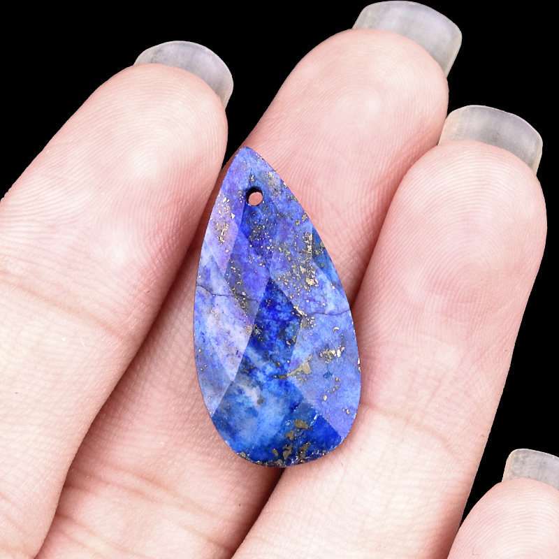 Green Aventurine 13X25MM Facted Teardrop Gemstone Pendant for DIY Making Jewelry